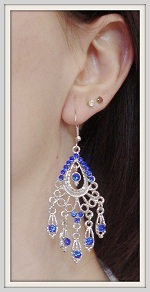 Orientales gouttes bleu
