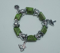 Bracelet breloques vert