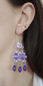 BO pampilles et strass violet