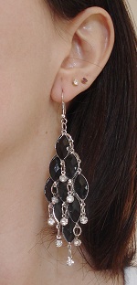 BO strass cascade noir