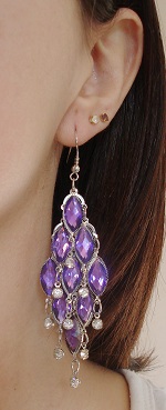 BO strass cascade violet