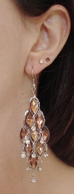 BO strass cascade marron